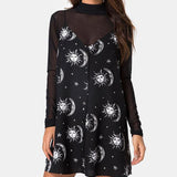 Mesh Dresses Spaghetti Strap V- Neck Dress