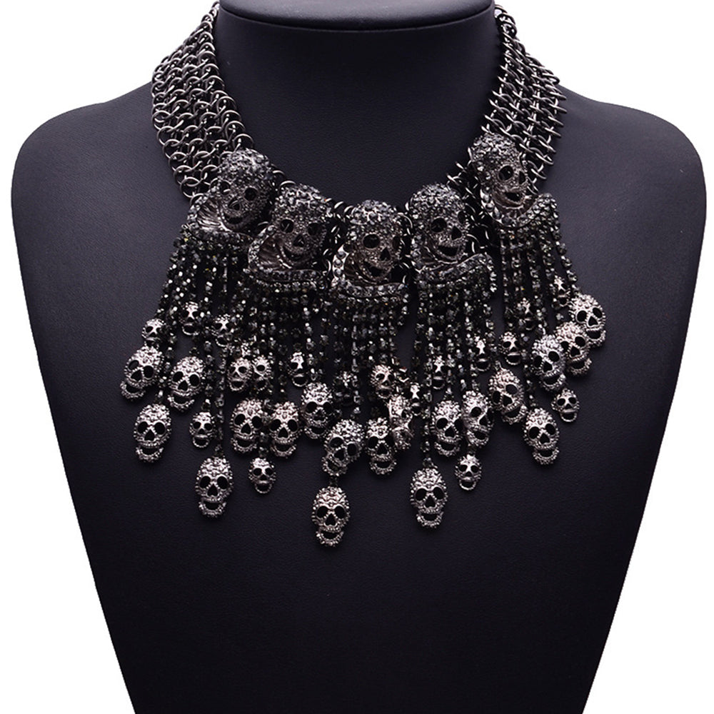 Necklace Skeleton Head Short Chain