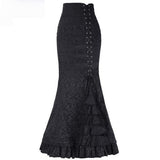 Mermaid High Waist Goth Black Skirts