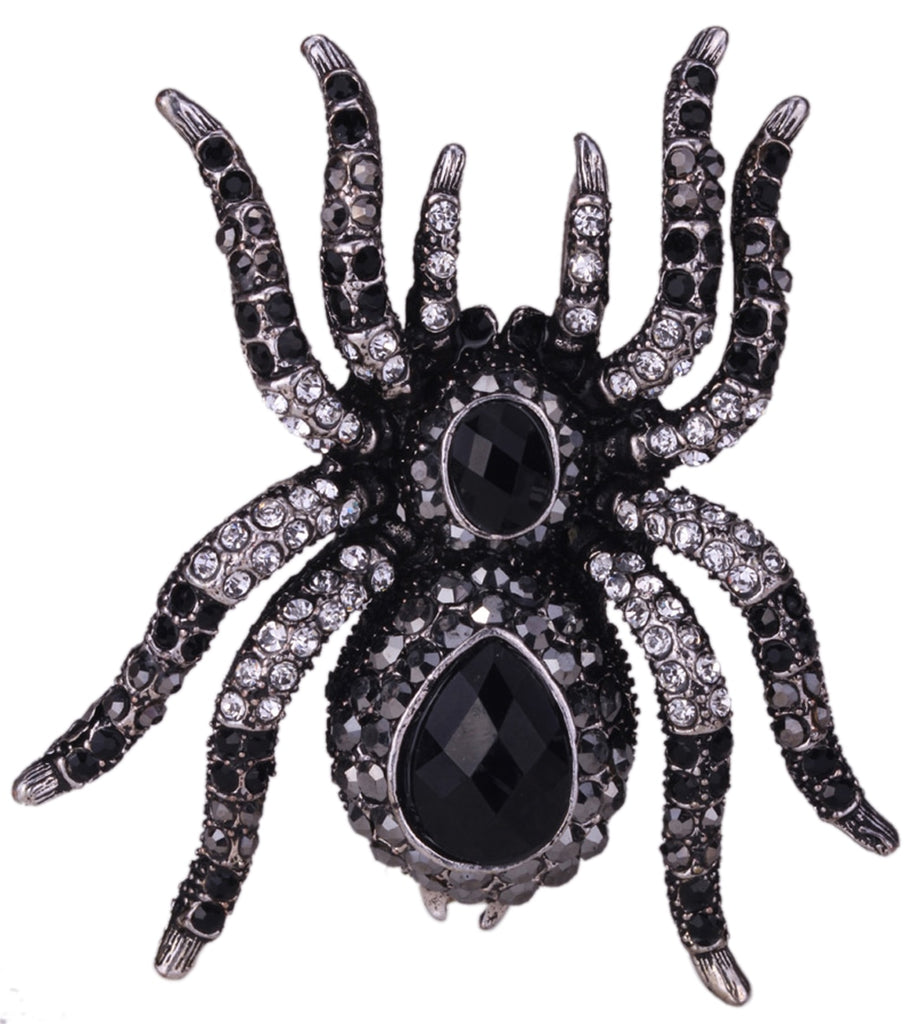 Spider Stretch Ring Scarf Clasp Halloween Party