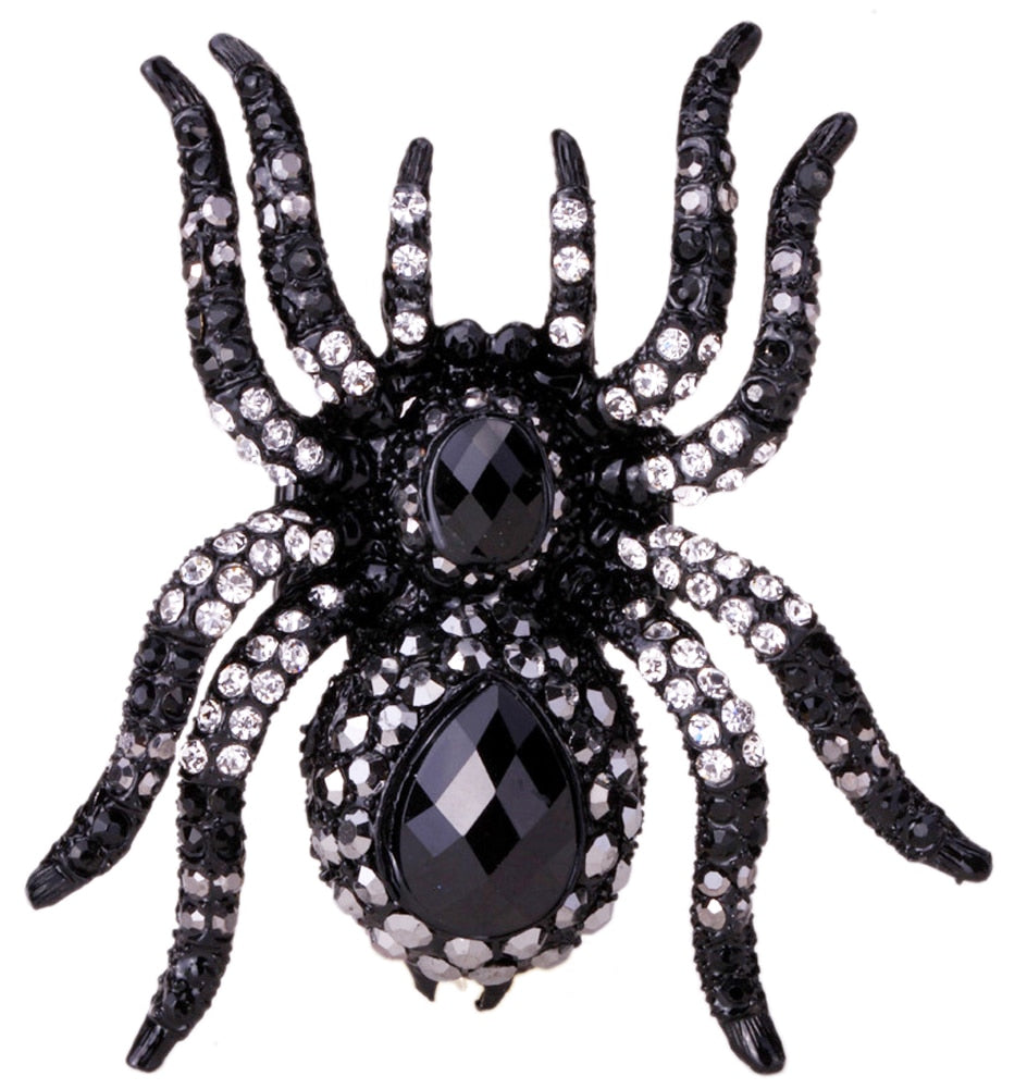 Spider Stretch Ring Scarf Clasp Halloween Party
