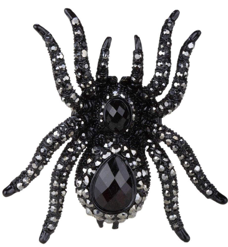 Spider Stretch Ring Scarf Clasp Halloween Party