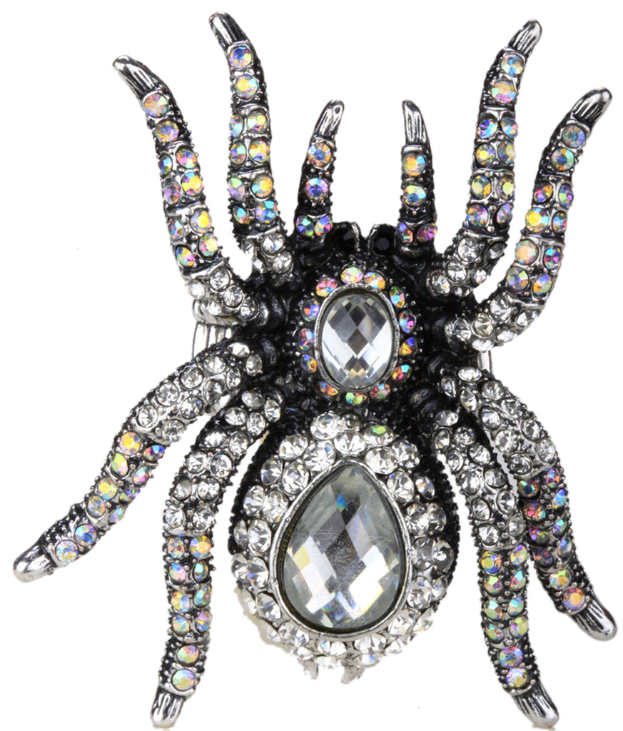 Spider Stretch Ring Scarf Clasp Halloween Party