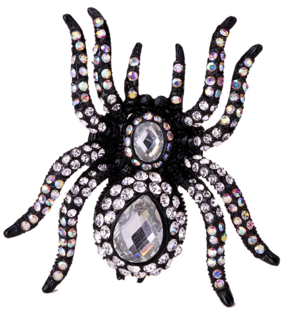 Spider Stretch Ring Scarf Clasp Halloween Party