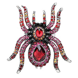 Spider Stretch Ring Scarf Clasp Halloween Party