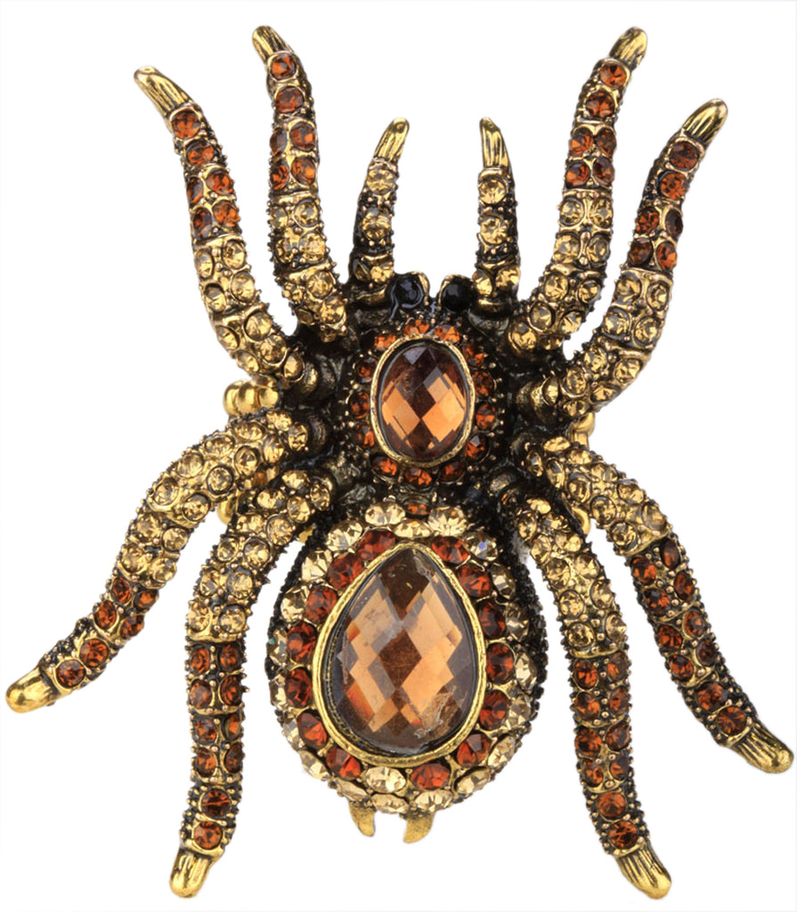 Spider Stretch Ring Scarf Clasp Halloween Party