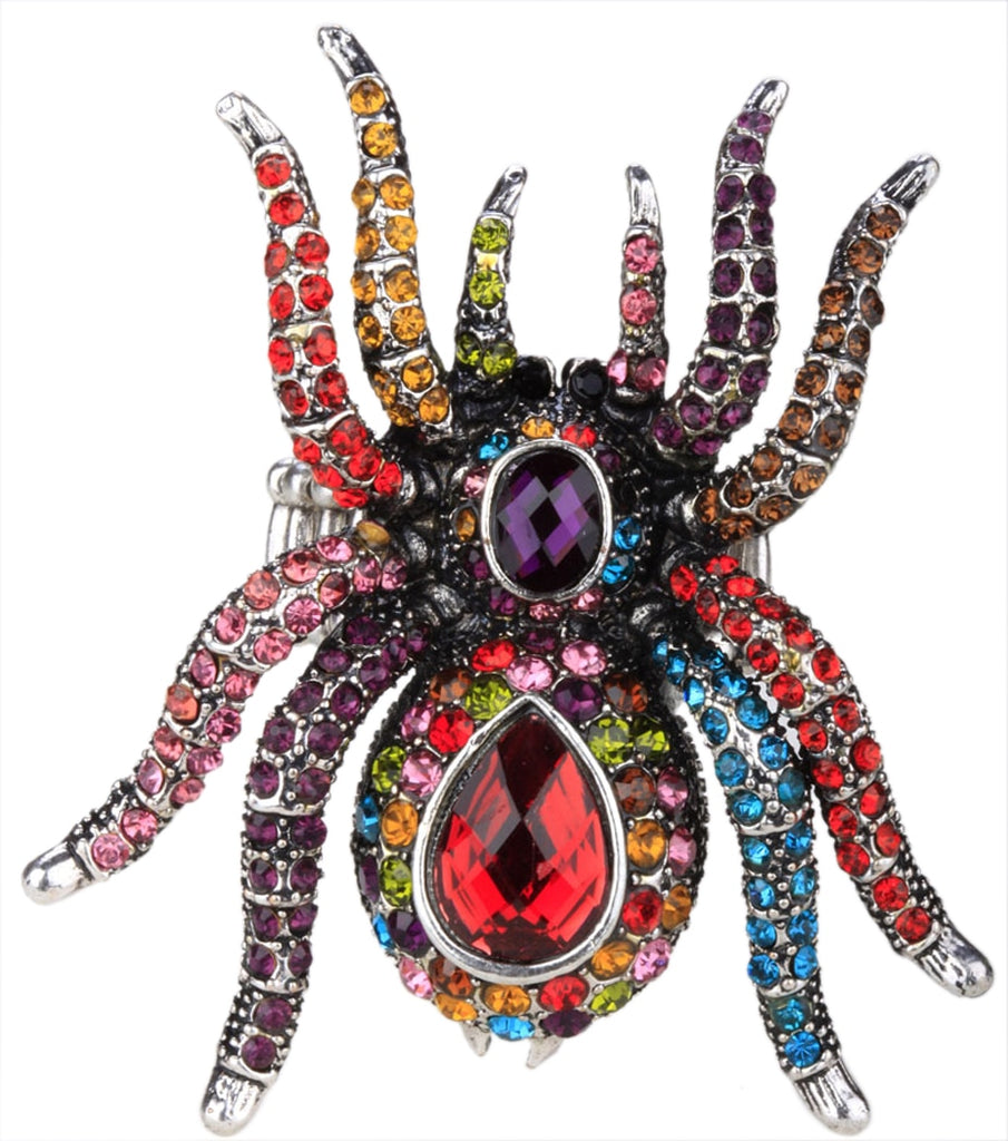 Spider Stretch Ring Scarf Clasp Halloween Party