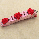 Leather Black Nacklace Rose Women Chockers