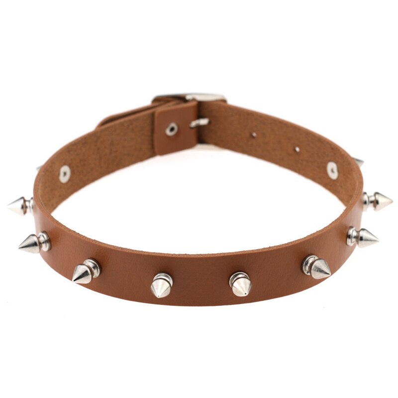 Spike Rivet Choker For Women