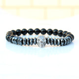 Stone Beads Skull Bracelet