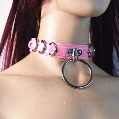 Gothic Punk Collar Choker Circle Rivets
