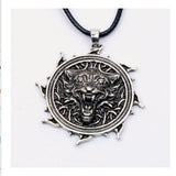 Wolf Pendant Necklace Viking Jewelry