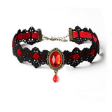 Bohemia Lace Gothic Tattoo Choker Crystal
