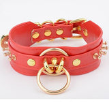 Fetish Faux Leather Layered Choker