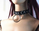 Gothic Punk Collar Choker Circle Rivets