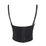 Leather Rivet Bralet Women's Crop Top