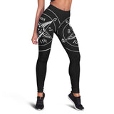 Satanic Pentagram Black Printed Leggings