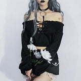 Hollow Out Pleated T-shirts