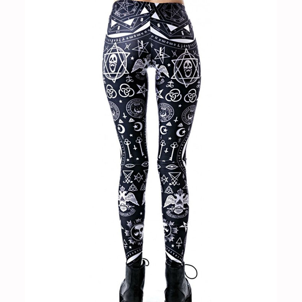 Symbol Skull Printing Women's Leggings