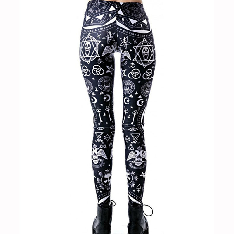 Symbol Skull Printing Women's Leggings