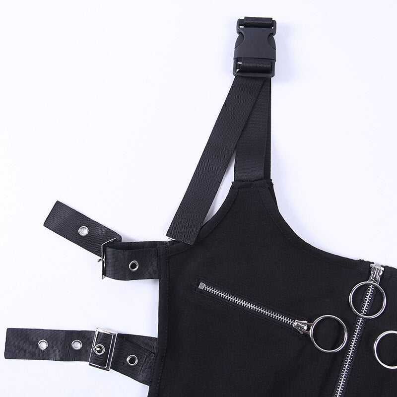 Hollow Out Buckle Belt Dresses