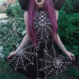 Spider Web Print Dress