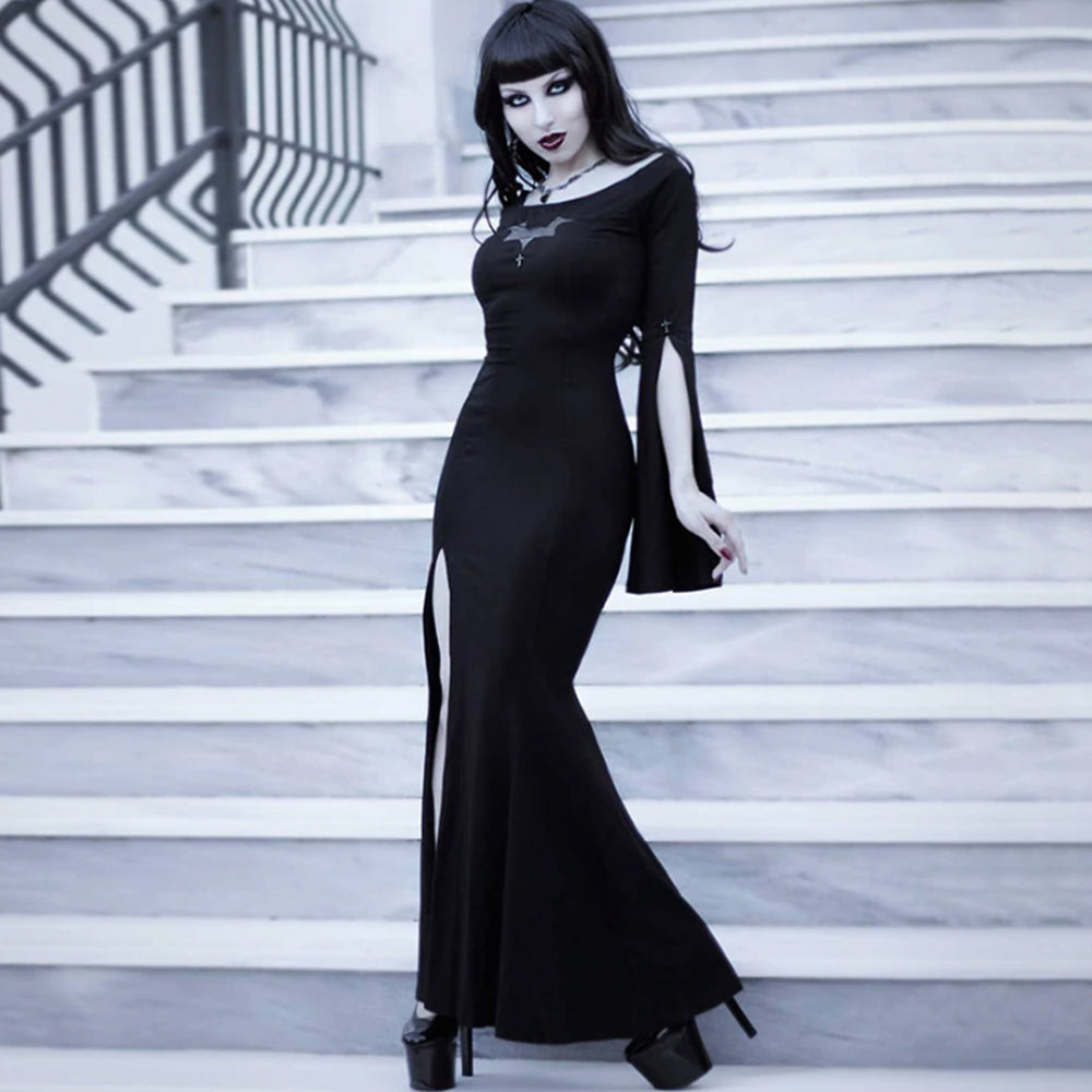 Sexy Dress Women Bat Hollow Out