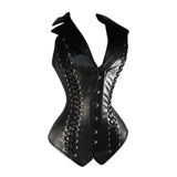Faux Leather Corset