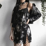 Gothic Vintage Punk Dragon Print Dresses Chic