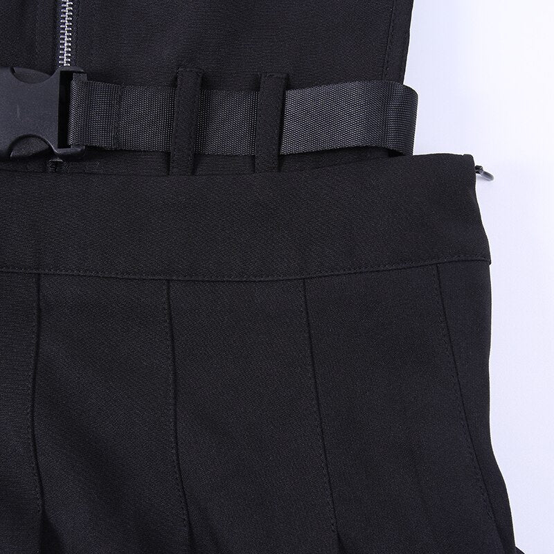 Hollow Out Buckle Belt Dresses