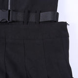 Hollow Out Buckle Belt Dresses