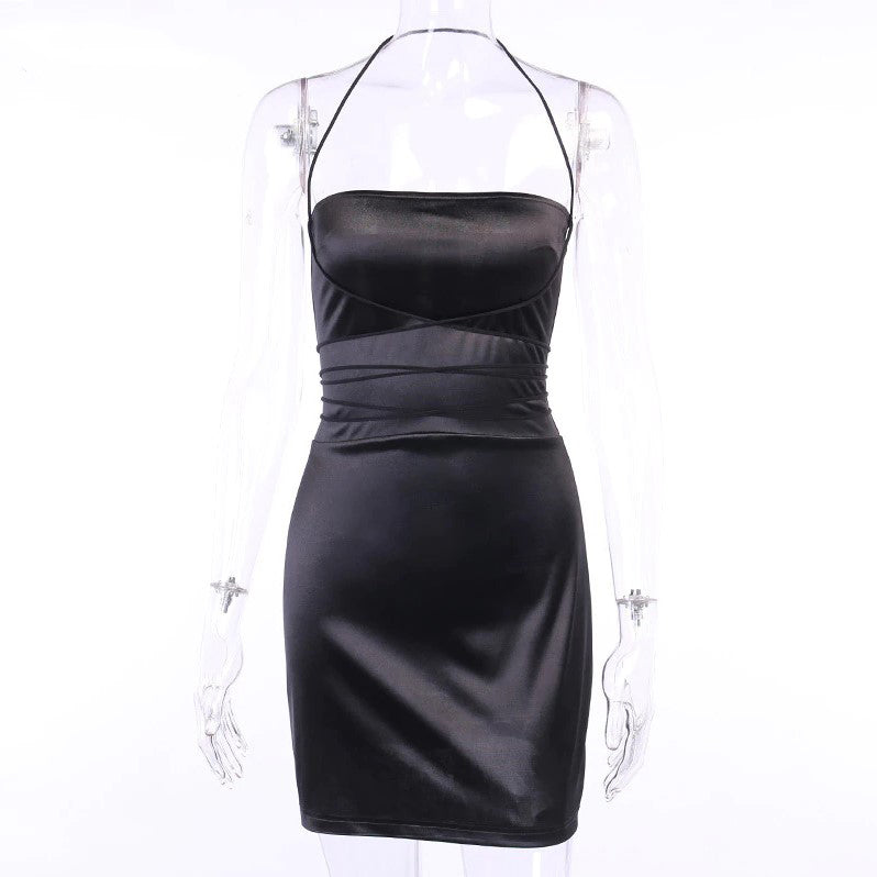 Gothic Sexy Dress Strap Bandage Backless