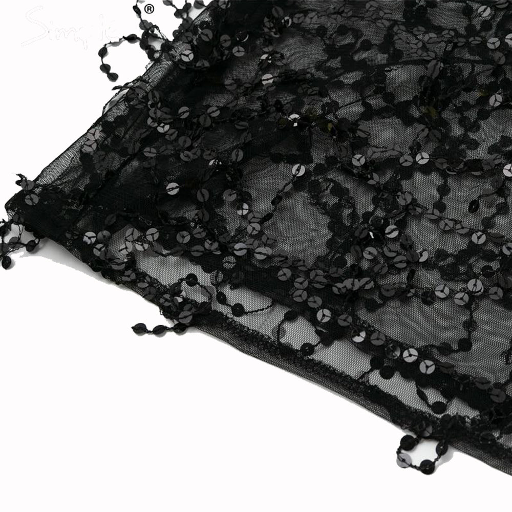 Sexy sequin lace long dress