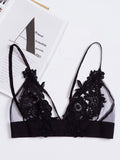 Gothic Sexy Lace Bra Flowers Push Up