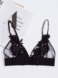 Gothic Sexy Lace Bra Flowers Push Up