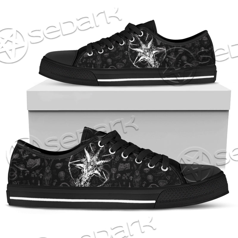 Baphomet Unisex Low Top Canvas Shoes