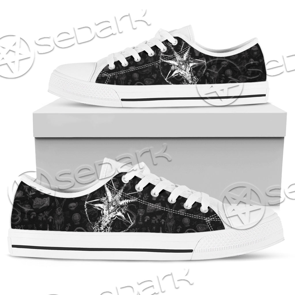 Baphomet Unisex Low Top Canvas Shoes