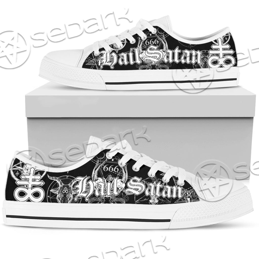 Hail Satan Unisex Low Top Canvas Shoes