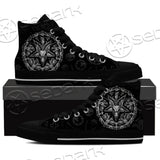 Unisex High Top Canvas Shoes - Baphomet symbol