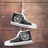 Unisex High Top Canvas Shoes - Baphomet symbol