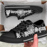 Unisex Low Top Canvas Shoes - Hail Satan 2