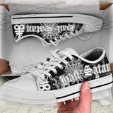 Unisex Low Top Canvas Shoes - Hail Satan 2