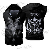 Sigil of Baphomet Zip-up Sleeveless Hoodie