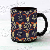 Goat Ram Skulls Pentagram Crescent Moon Mug TET-9999