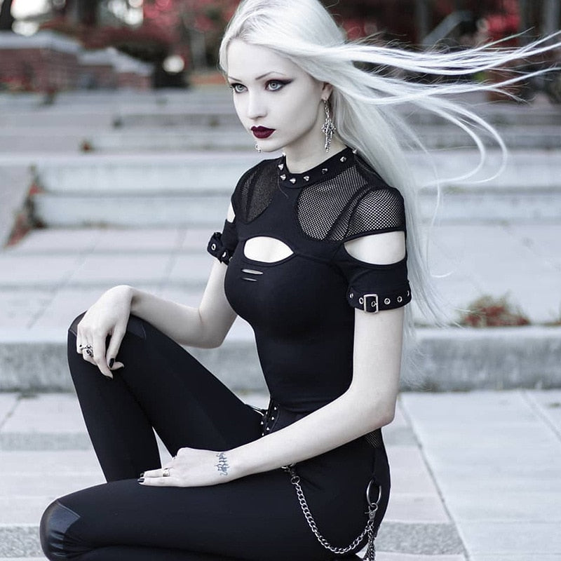 Sexy Hollow Out Mesh T-shirt