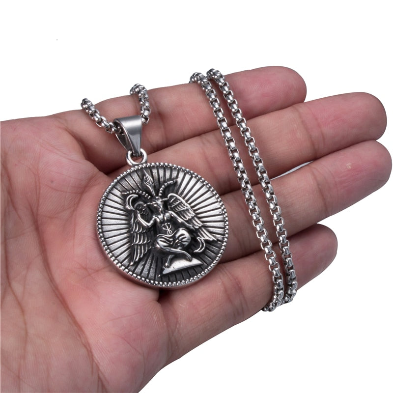 Stainless Steel Pendant Necklace Baphomet