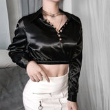 Sexy Long-Sleeve Lapel Shirt
