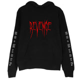 Gothic Punk Loose Letter Printed Black Hoodie