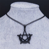 Gothic Moon and Pentagram Witchcraft Necklaces Pendants
