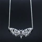 Gothic Moth Necklace Pendant